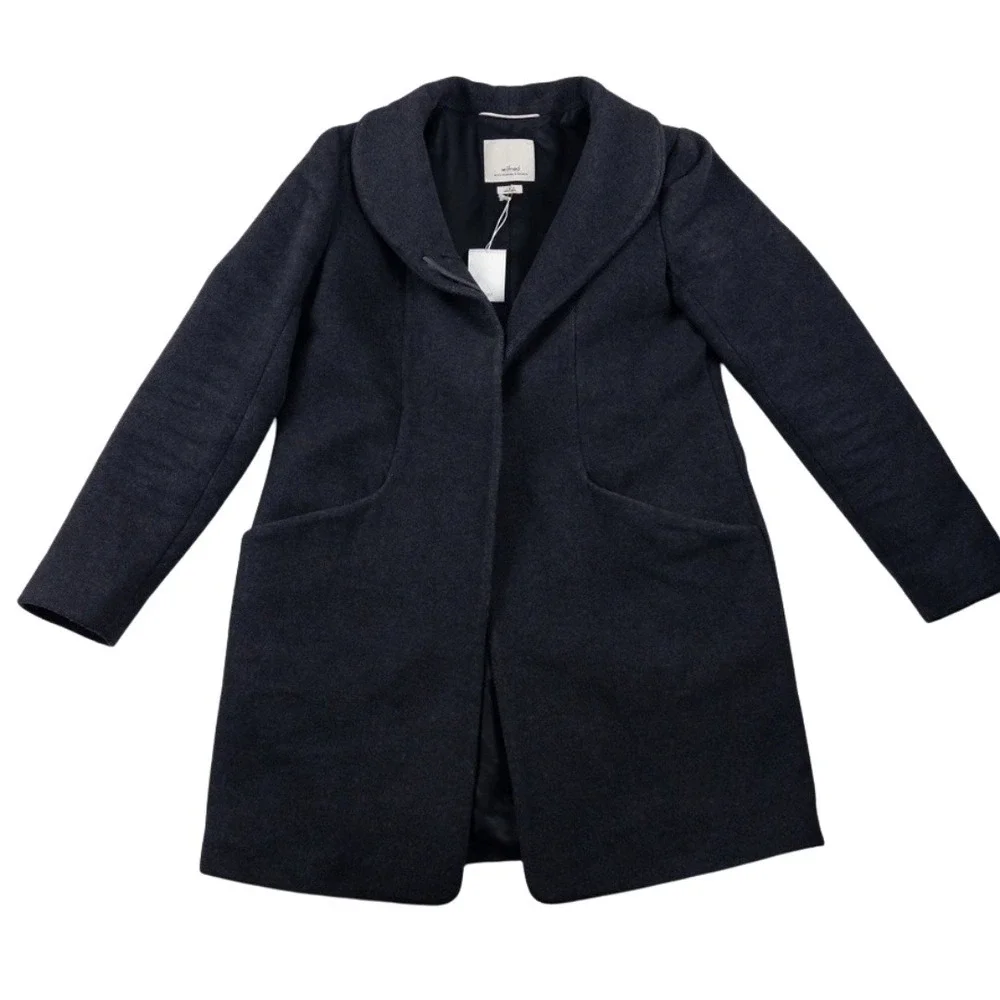 Wilfred‎ Aritzia Cocoon Coat Women Medium Gray Wool Cashmere Pea Coat Italian